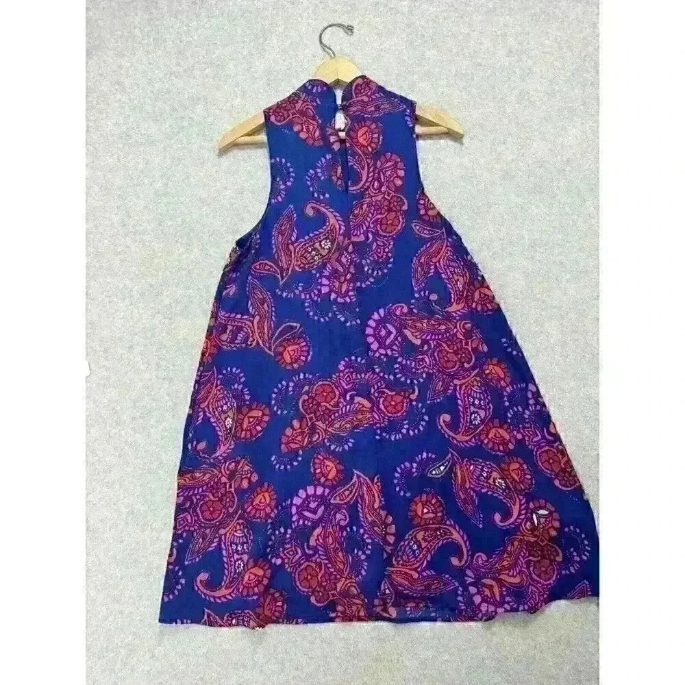 Everly Womens Shift Dress Sz Medium Paisley Sleeveless‎ Floral Vacation Flowy